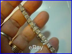 Superb Incredible Sparkly Large Cubics Bracelet-amazing Quality 8-triple Graded