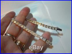 Superb Incredible Sparkly Large Cubics Bracelet-amazing Quality 8-triple Graded