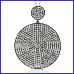 Suzy Levian Black Sterling Silver Cubic Zirconia Pendant