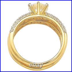 Suzy Levian Bridal Sterling Silver Cubic Zirconia Engagement Ring Band Set
