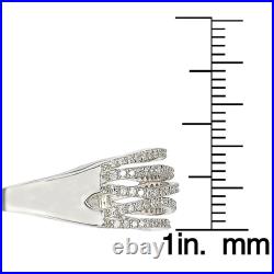 Suzy Levian Cubic Zirconia Sterling Silver Crossing Ring White