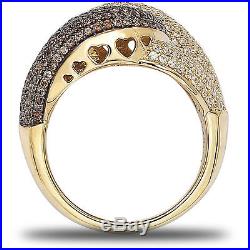 Suzy Levian Goldplated Sterling Silver Brown Cubic Zirconia Anniversary Ring