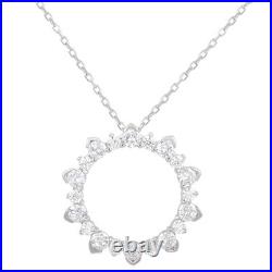 Suzy Levian Sterling Silver Cubic Zirconia Circle Pendant