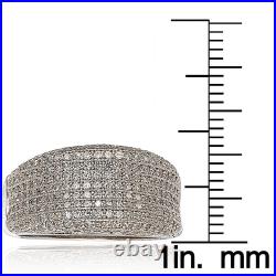 Suzy Levian Sterling Silver Cubic Zirconia Pave Anniversary Band Ring