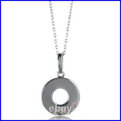 Suzy Levian Sterling Silver Cubic Zirconia White 3-Row Circle Pendant