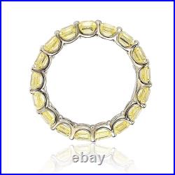 Suzy Levian Sterling Silver Cubic Zirconia Yellow Modern Eternity Band