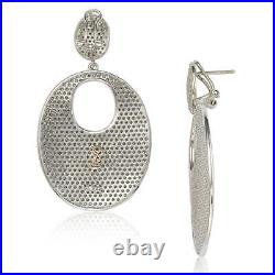 Suzy Levian Sterling Silver Cubic Zirconia earrings Dangle/Drop