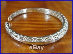 TACORI Cubic Zirconia Sterling Silver with Design Hinged Cuff BRACELET