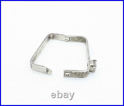 TAXCO MEXICO 925 Silver Vintage Cubic Zirconia Square Bangle Bracelet B7826