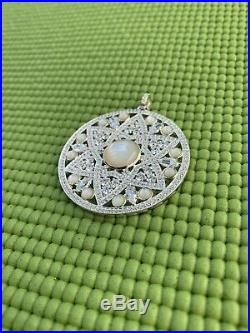 THOMAS SABO Mother Of Pearl Cubic Zirconia Adorned Circle Pendant Large New