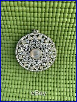THOMAS SABO Mother Of Pearl Cubic Zirconia Adorned Circle Pendant Large New