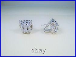 TIGER LION CUBIC ZIRCONIA EARRINGS & RING #6 W. GOLD & Enamel-plated 925 SILVER