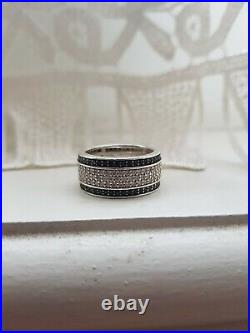Thomas Sabo 54 Black And White Cubic Zirconia 925 Sterling Silver Ring