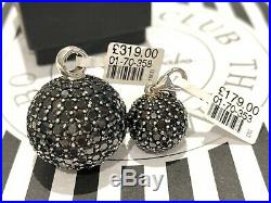 Thomas Sabo Large Black Cubic Zirconia Pave Disco Glitter Ball Pendant £319