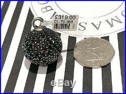 Thomas Sabo Large Black Cubic Zirconia Pave Disco Glitter Ball Pendant £319