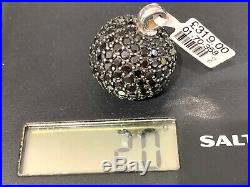 Thomas Sabo Large Black Cubic Zirconia Pave Disco Glitter Ball Pendant £319