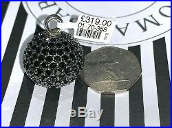 Thomas Sabo Large Black Cubic Zirconia Pave Disco Glitter Ball Pendant £319
