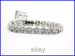 Tiara Tennis Bracelet 925 Sterling Silver Clear Cubic Zirconia Marquise Cluster