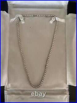 Vanna K Cubic Zirconia Rhodium Over Sterling Silver Tennis Necklace