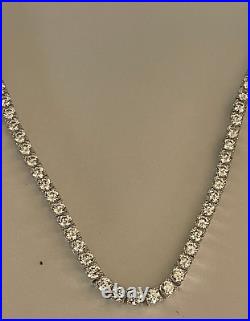 Vanna K Cubic Zirconia Rhodium Over Sterling Silver Tennis Necklace