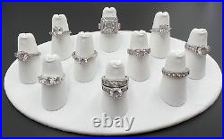Variety Sterling Silver 925 Cubic Zirconia Cz Gemstone Statement Rings Lots