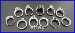 Variety Sterling Silver 925 Cubic Zirconia Cz Gemstone Statement Rings Lots