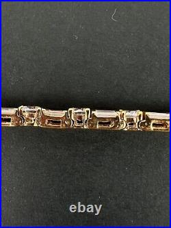 Vermeil Gold over 925 Sterling Silver Cubic Zirconia Tennis 7 Bracelet