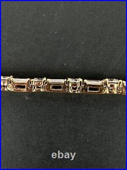 Vermeil Gold over 925 Sterling Silver Cubic Zirconia Tennis 7 Bracelet