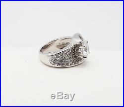 Victoria Weick Sterling Silver 925 Clear Cubic Zirconia Statement Ring 6 New