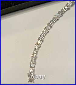 Victoria Wieck Sterling Silver Cubic Zirconia Tennis Bracelet 8 inches