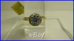 Vintage 9 Ct Gold Ring With Cubic Zirconia Setting