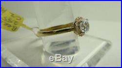 Vintage 9 Ct Gold Ring With Cubic Zirconia Setting