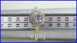 Vintage 9 Ct Gold Ring With Cubic Zirconia Setting