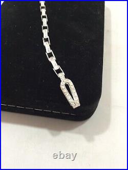 Vintage. 925 Sterling Silver Bracelet With Cubic Zirconium 7