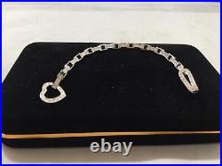 Vintage. 925 Sterling Silver Bracelet With Cubic Zirconium 7