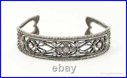 Vintage Art Deco Cubic Zirconia Sterling Silver Bracelet