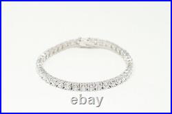 Vintage Classic Cubic Zirconia Sterling Silver Tennis Bracelet