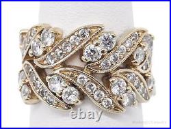 Vintage Cubic Zirconia Gold Vermeil Sterling Silver Ring Size 5.75