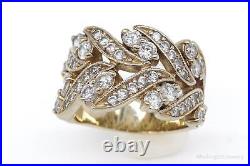 Vintage Cubic Zirconia Gold Vermeil Sterling Silver Ring Size 5.75