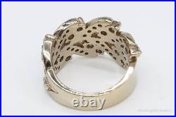 Vintage Cubic Zirconia Gold Vermeil Sterling Silver Ring Size 5.75