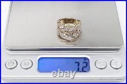 Vintage Cubic Zirconia Gold Vermeil Sterling Silver Ring Size 5.75