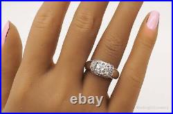 Vintage Cubic Zirconia Love Sterling Silver Ring Size 7