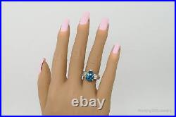 Vintage Cubic Zirconia Opal Sterling Silver Ring Size 8