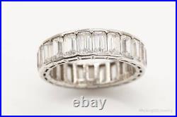Vintage Cubic Zirconia Sterling Silver Band Ring Size 9