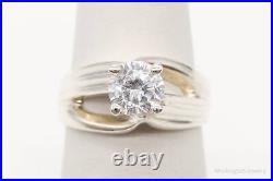 Vintage Cubic Zirconia Sterling Silver Ring Size 5.75