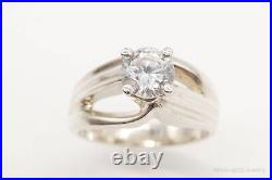 Vintage Cubic Zirconia Sterling Silver Ring Size 5.75