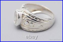 Vintage Cubic Zirconia Sterling Silver Ring Size 6.5