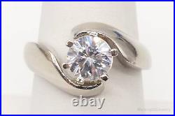 Vintage Cubic Zirconia Sterling Silver Ring Size 7.75