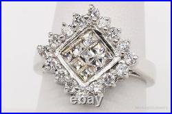 Vintage Cubic Zirconia Sterling Silver Ring Size 8