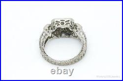 Vintage Cubic Zirconia Sterling Silver Ring Size 8